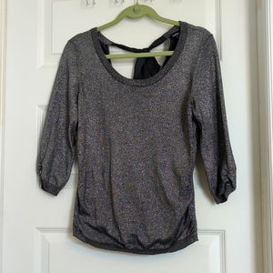 REITMANS | metallic knit stretch bow top